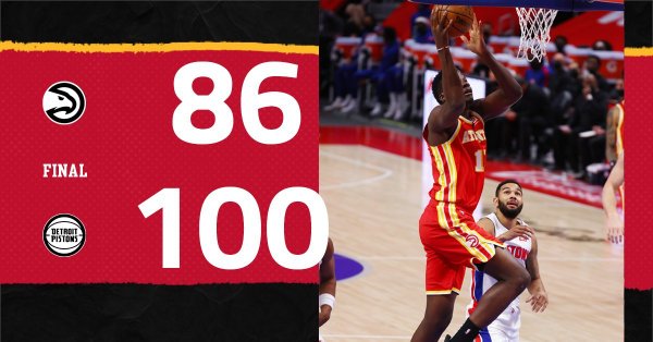 活塞100-86战胜老鹰 格兰特18分 卡佩拉12+15